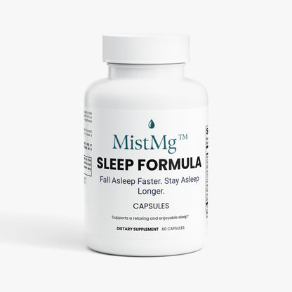 MistMg™ Sleep Formula | Melatonin + Herbal Blend | Fall Asleep Faster | 60 Capsules