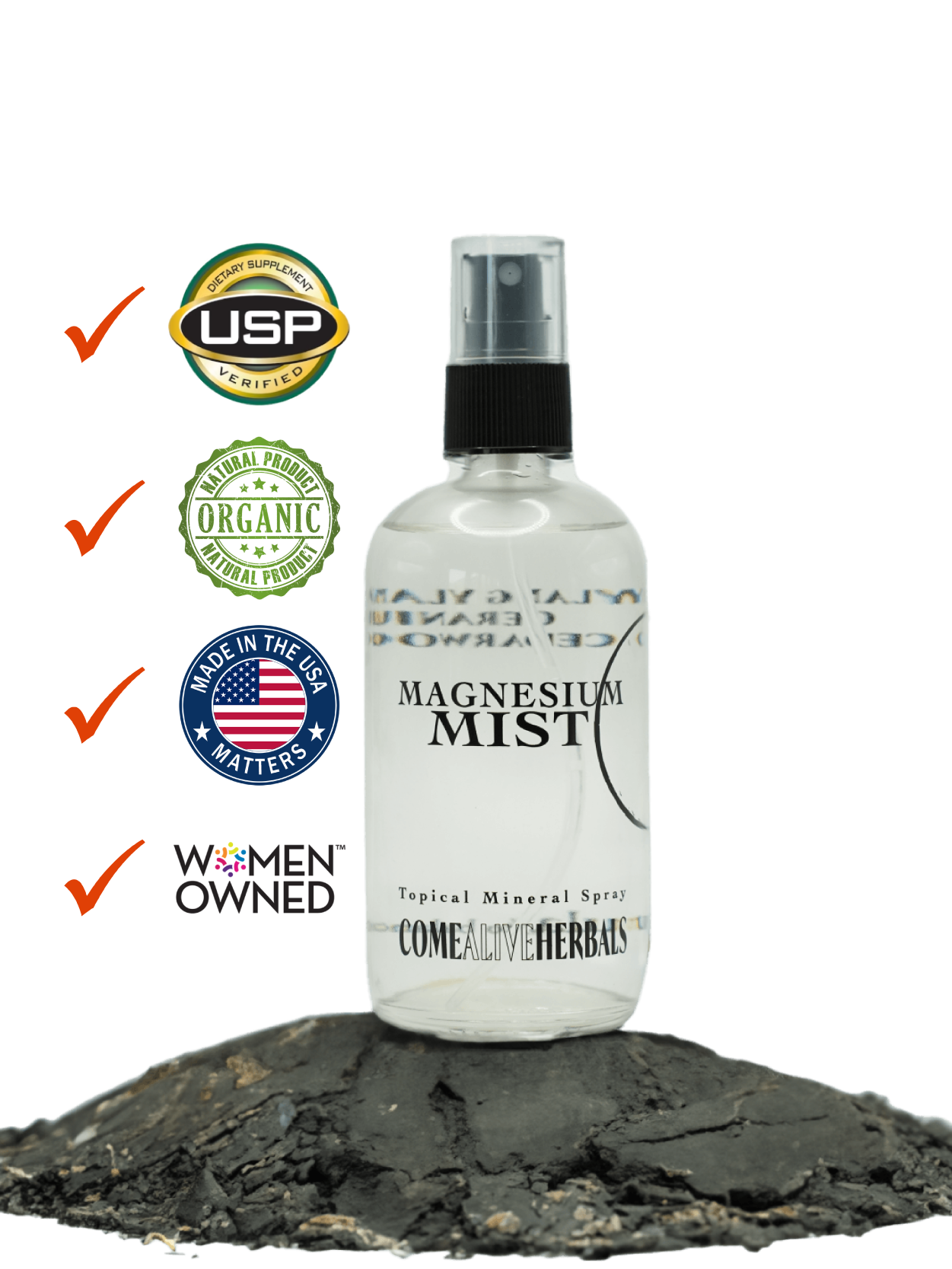 MistMg™ Magnesium Mist Spray certifications and quality badges – trusted and verified formula