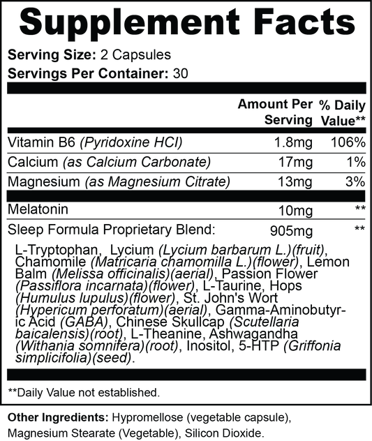 MistMg™ Sleep Support | Magnesium Citrate + B6 | Calm & Restful Sleep | 60 Capsules